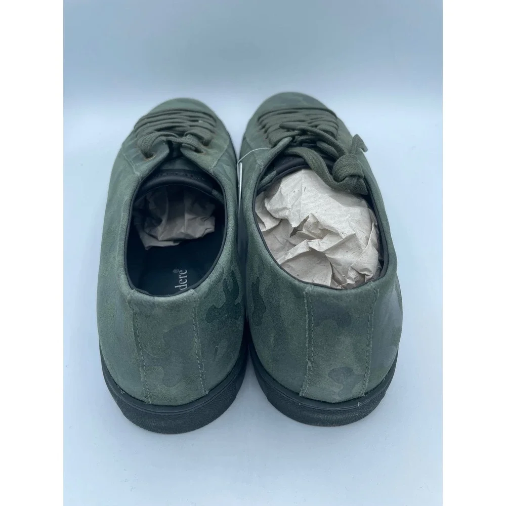 Belvedere Oliver Mens 11.5 D Green Camo Suede Low Top Sneakers Made in Brazil